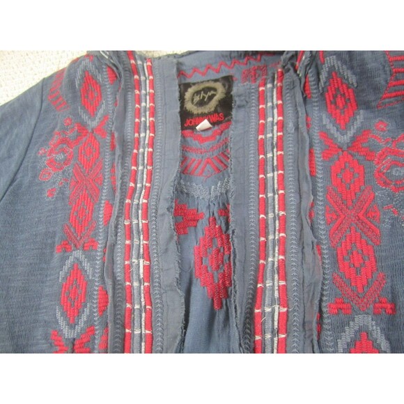 Johnny Was Cardigan Womens Small Blue Riya Open Front Embroidered Casual - Picture 5 of 10